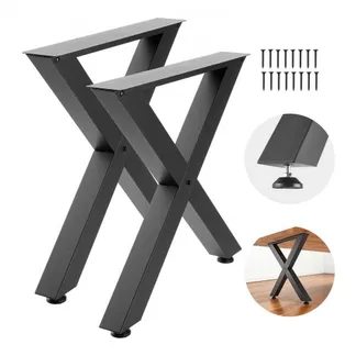 VEVOR Tischkufen 2er-Set 760×750 mm, X-Förmige Tischuntergestell 1000 kg, Tischbeine Kohlenstoffstahl, Möbelfüße, Tischgestell, Tischfüße für Schreibtische, Couchtische, Esstische, Schwarz VEVOR Tischkufen 2er-Set 760×750 mm, X-Förmige Tischuntergestell 1000 kg, Tischbeine Kohlenstoffstahl, Möbelfüße, Tischgestell, Tischfüße für Schreibtische, Couchtische, Esstische, Schwarz