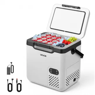 VEVOR Kompressor Kühlbox 18 L, Elektrischer Autokühlschrank mit Griff, -20 °C bis 20 °C, 12/24 V DC und 100-240 V AC, Tragbare Kühlbox für Camping, Reisen, Lkw, Wohnmobil und Boot VEVOR Kompressor Kühlbox 18 L, Elektrischer Autokühlschrank mit Griff, -20 °C bis 20 °C, 12/24 V DC und 100-240 V AC, Tragbare Kühlbox für Camping, Reisen, Lkw, Wohnmobil und Boot
