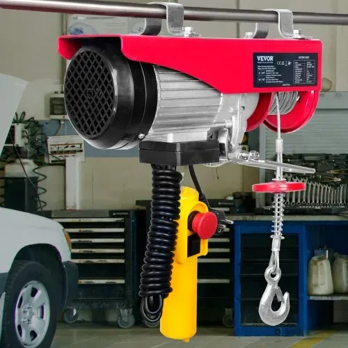 VEVOR 230V Elektrische Seilwinde 300kg bis 600kg Hubhöhe 12m Seilzug Motorwinde 1150W Motor Flaschenzug 10m/min Hubgeschwindigkeit Hebezug mit Kabelfernbedienung Seilhebezug Kettenzug – Bild 7