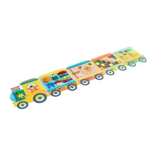 VEVOR Montessori Busy Board 14-in-1 Faltbares Wandmotorikbrett Zugthema, Aktivitätsbrett zur Bildung & Frühe Entwicklung für Kinder, Filzstoff, mit Buchstaben Früchten, Gemüse Uhr & Lernelementen – Bild 8