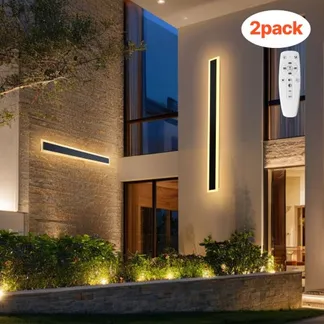VEVOR Wandleuchten Villa, 2er-Pack, 100 cm lange Streifen, moderne Außenwandleuchten, 2700 K–6000 K, IP65 wasserdicht, rostfrei, dimmbare, Wand Licht für Haus, Veranda, Terrasse, Garten, Garage VEVOR Wandleuchten Villa, 2er-Pack, 100 cm lange Streifen, moderne Außenwandleuchten, 2700 K–6000 K, IP65 wasserdicht, rostfrei, dimmbare, Wand Licht für Haus, Veranda, Terrasse, Garten, Garage