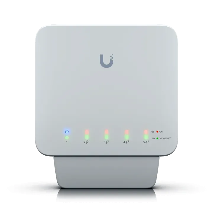 Ubiquiti Switch smart managed Layer2 5 Port • 5x GbE • PoE Budget 46W • 4x PoE at • 1x PoE bt In • Desktop • Lüfterlos • UniFi • USW-Flex – Bild 4