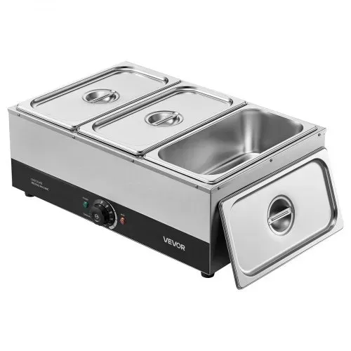 VEVOR Schokoladenschmelzmaschine 3 Abnehmbare Behälter Edelstahl 1,2 kW, für Bäckereien, Konditoreien und Restaurants, mit Temperaturregelung 30–85 ℃, Trockenlaufschutz, Schokoladentempiermaschine – Bild 10