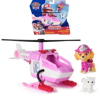 PAW Patrol Fire Rescue – Skyes Rettungshubschrauber mit Skye Hundefigur und Katzenfigur PAW Patrol Fire Rescue – Skyes Rettungshubschrauber mit Skye Hundefigur und Katzenfigur