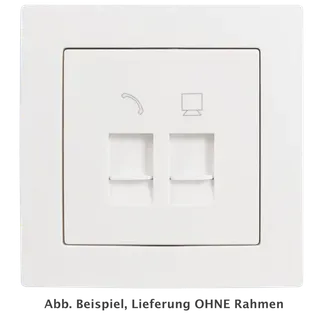 RJ45 + RJ11 Dose McPower “Flair“ für ISDN, Cat, UP, weiß RJ45 + RJ11 Dose McPower “Flair“ für ISDN, Cat, UP, weiß