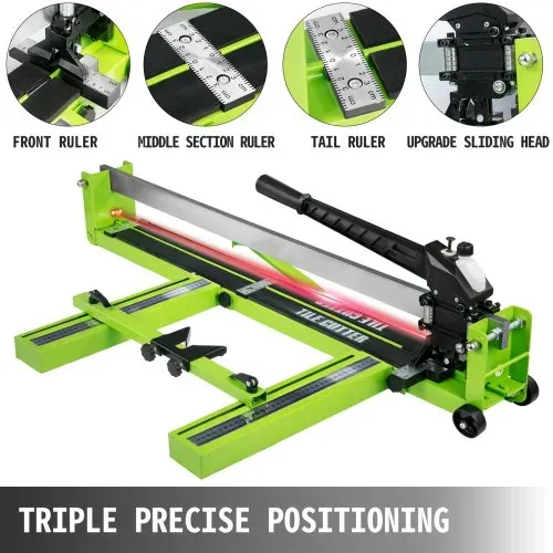 VEVOR Manuelle Fliesenschneidmaschine 1000mm, Fliesen Schneidemaschine Min. Schnittbreite 35mm, Professioneller Fließenschneider Bodenplatte 10cm, Infrarotpostionierung, Bodenfliese, Keramik,16 kg – Bild 2