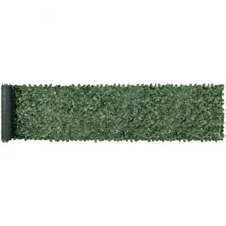 VEVOR Sichtschutzzaun 990x5020mm künstlicher grüner Wandschirm Efeuzaun mit Netzgeweberückseite und verstärkter Verbindung, künstliche Hecken mit Weinblättern als Dekoration für Garten Hof Balkon VEVOR Sichtschutzzaun 990x5020mm künstlicher grüner Wandschirm Efeuzaun mit Netzgeweberückseite und verstärkter Verbindung, künstliche Hecken mit Weinblättern als Dekoration für Garten Hof Balkon