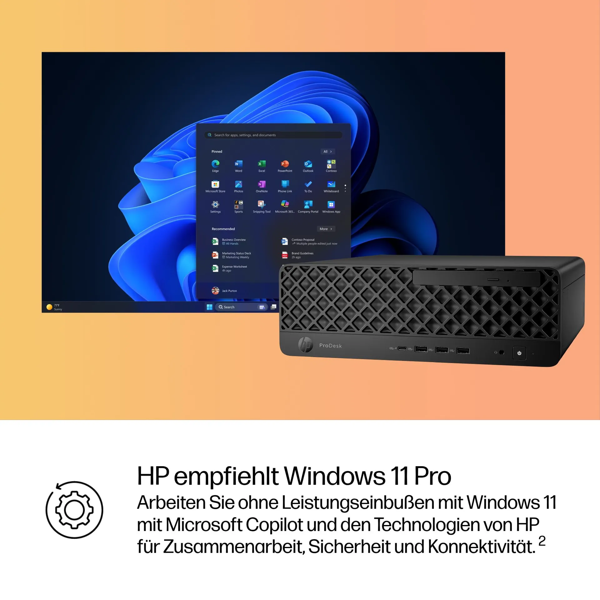 HP ProDesk 4 SFF G1i AI Intel Core Ultra 7 265 16 GB DDR5-SDRAM 512 GB SSD Windows 11 Pro PC AI PC Schwarz – Bild 6