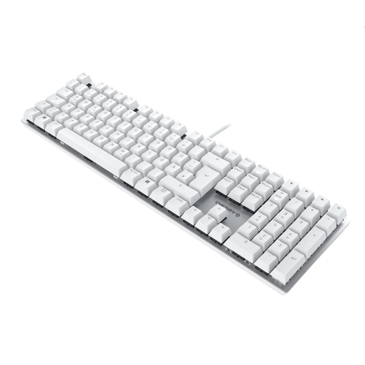 CHERRY KC 200 MX Tastatur Universal USB QWERTZ Deutsch Silber, Weiß – Bild 2