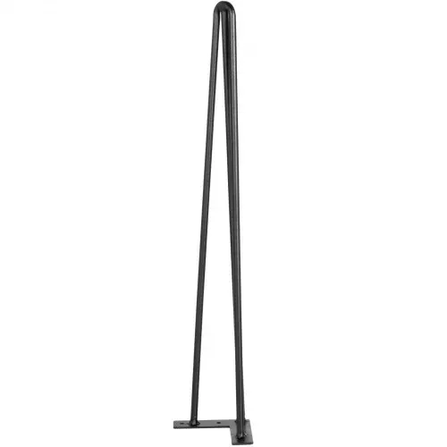 VEVOR Haarnadelbeine Tischbeine Tischgestell Metall 28 Zoll 71,1 cm Kohlenstoffstahl mit 4 Gummibodenfüßen Metall Schwarz 4 Stück verstellbar – Bild 9