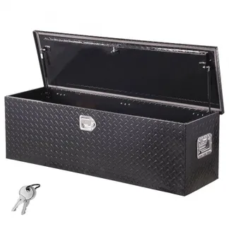 VEVOR Werkzeugkasten aus Aluminium für die Ladefläche mit seitlichem Griff und Schlossschlüsseln, Aufbewahrungs-Werkzeugkiste für Anhänger Pickup Wohnmobil (762 x 330,2 x 243,84 mm) Schwarz VEVOR Werkzeugkasten aus Aluminium für die Ladefläche mit seitlichem Griff und Schlossschlüsseln, Aufbewahrungs-Werkzeugkiste für Anhänger Pickup Wohnmobil (762 x 330,2 x 243,84 mm) Schwarz