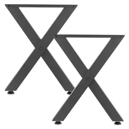 VEVOR Tischkufen 2er-Set 600x750 mm, X-Förmige Tischuntergestell 1000 kg, Tischbeine Kohlenstoffstahl, Möbelfüße, Tischgestell, Tischfüße für Schreibtische, Couchtische, Esstische, Schwarz – Bild 8
