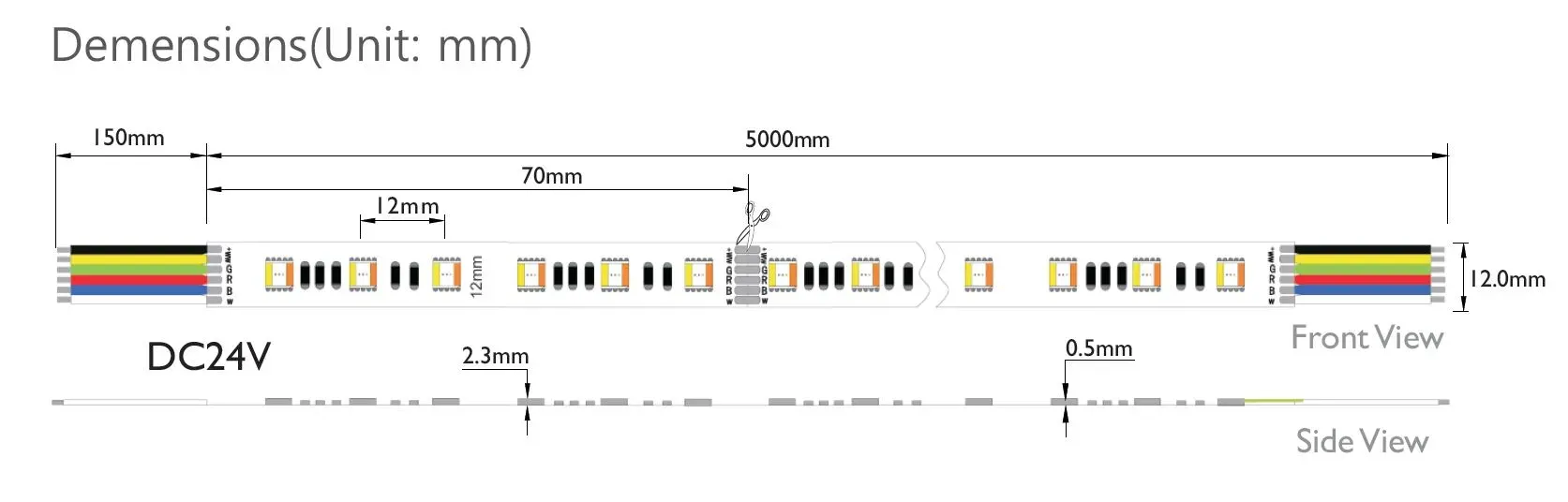 Synergy 21 LED Flex Strip 5050 - 84 RGB DC24V + RGB-WW (RGB-CCT) one chip HD IP20 – Bild 3