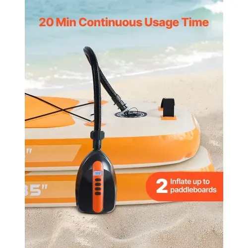 VEVOR Paddleboard Pumpe (20 PSI) elektrische SUP-Luftpumpe mit 70 L/min Aufblasgeschwindigkeit & automatischer Abschaltung & 12 V DC Anschluss, Aufblasen ideal für aufblasbare Paddleboards Zelte – Bild 3