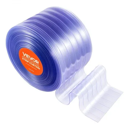 VEVOR PVC-Streifenvorhang, 45,72 m Länge x 30 cm Breite, Lamellenvorhang, Meterware, -20 °C bis 60 °C Vorhangstreifen für Türen von Supermärkten, Garagen, Lagerhallen, Tierhäusern, gerippt – Bild 9