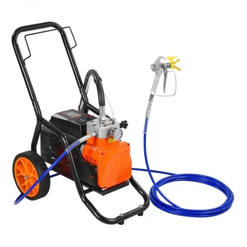 VEVOR Airless-Farbspritzgerät mit Membran, 1700 W effizientes Airless-Farbspritzgerät mit Wagen, 3000 psi Airless-Farbspritzgerät, mit Verlängerungsstang, 3,5 L/min Hochdruck Airless Farbsprühsystem – Bild 9
