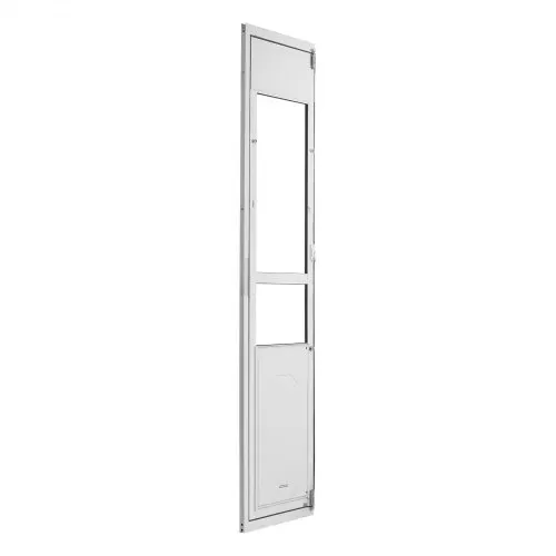 VEVOR Hundeklappe für Glasschiebetür, Hundetür Höhenverstellbar von 1927 bis 2049 mm, Rahmen aus Aluminiumlegierung mit Klappe & Schloss, für Extra Große Hunde, 180° schwenkbare Haustiertür, XL – Bild 10