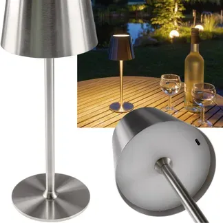 LED Akku-Tischleuchte “Foco Tenda” 2900K, IP44, Touchschalter, 30cm LED Akku-Tischleuchte “Foco Tenda” 2900K, IP44, Touchschalter, 30cm