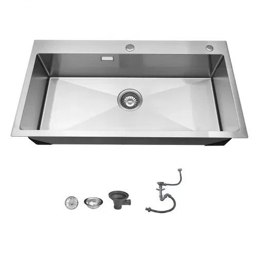 VEVOR Einbauspüle Einzelbecken, 85 x 45 x 19 cm, Edelstahl-Küchenspüle im Landhausstil, Küchenspüle für Geschirr, Wohnmobil, Vorbereitungsküche, Waschküche und Bar, Spülbecken mit Siebkorb – Bild 8