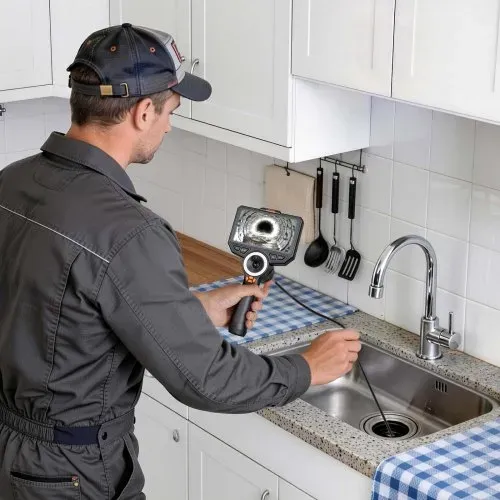 VEVOR Drehbare Endoskopkamera mit Licht, Inspektionskamera mit 360° beweglichem Kopf, IP67 Wasserdichte Rohrkamera mit 4,5 Zoll Display 1,5 m Kabel 3000 mAh Akku, 3,9 mm Boreskopkamera für Auto Haus – Bild 7