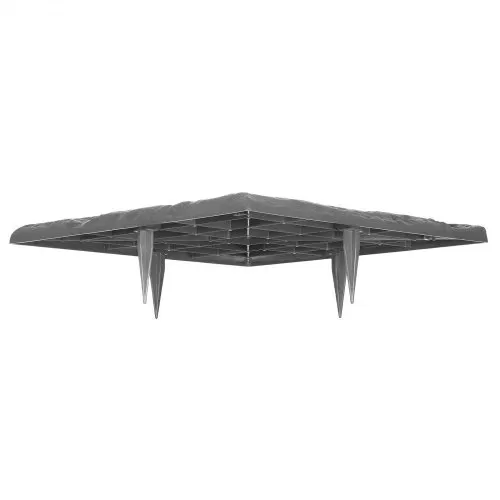 VEVOR Trittsteine Garten, 4 Stk., 395x395 mm, dekorative Gehwegplatte mit Bodenpfählen, Kunststoff-Wegepflaster, Steinplatte aus PC+ABS-Harz, Steinoptik für Rasen, Terrassenlandschaft, grau – Bild 10
