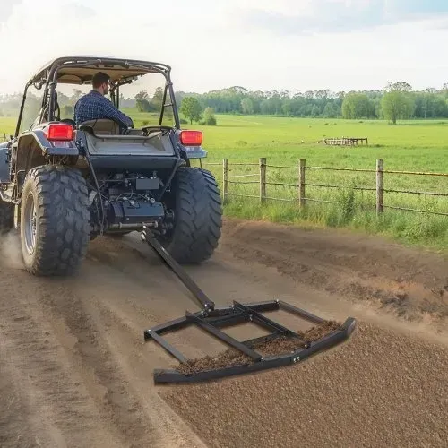 VEVOR Schleppegge, 167,6 cm breite, Q235 Stahl-Wiesenegge mit verstellbaren Stangen & Bolzenkupplung, Tragkraft bis zu 22,7 kg, Wiesenschleppe für Geländefahrzeuge, UTVs, Garten- & Rasentraktoren – Bild 7
