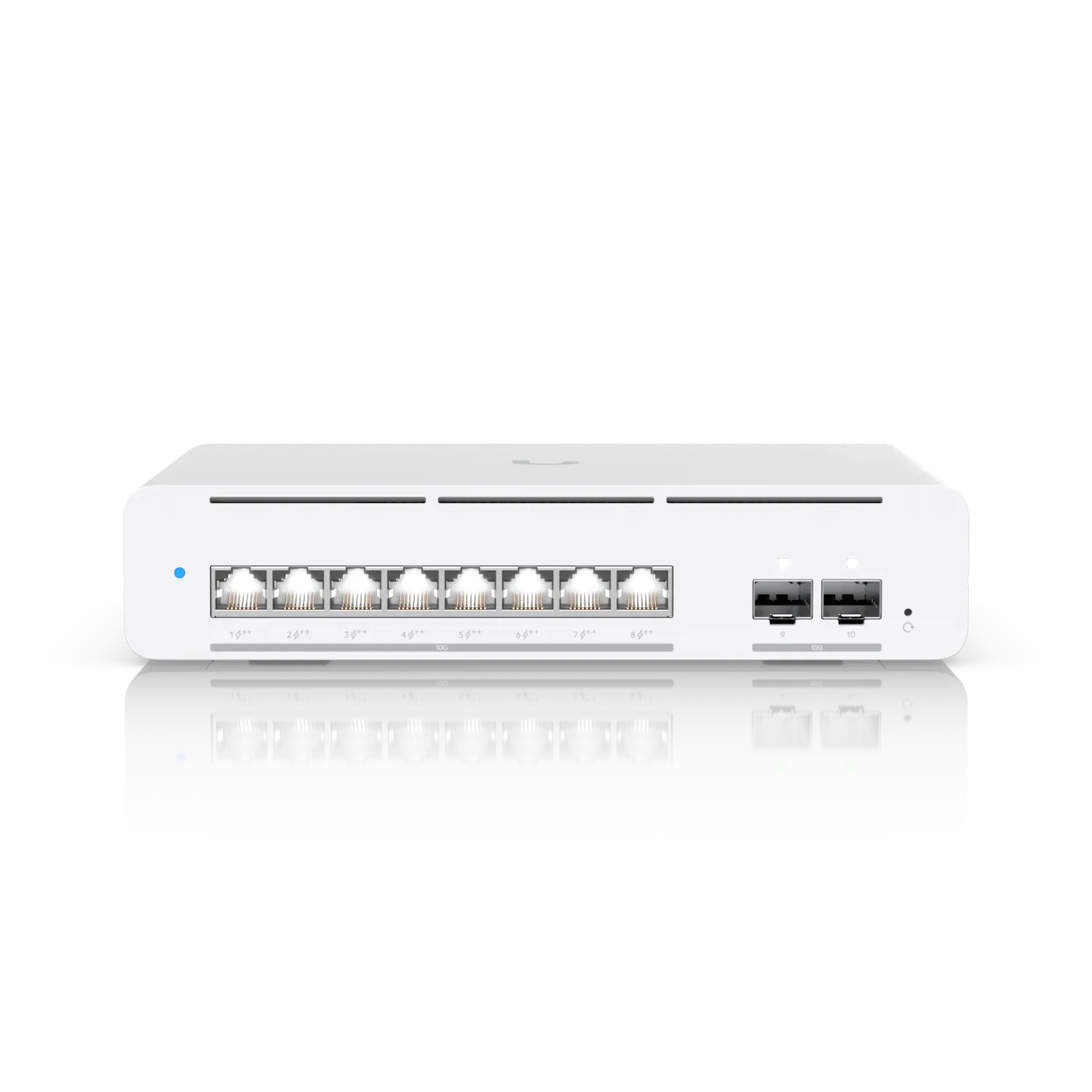 Ubiquiti Switch full managed Layer3 10 Port • 8x 10 GbE • PoE Budget 155W • 8x PoE bt • 2x SFP+ • Desktop/Wall • UniFi • USW-Pro-XG-8-PoE Ubiquiti Switch full managed Layer3 10 Port • 8x 10 GbE • PoE Budget 155W • 8x PoE bt • 2x SFP+ • Desktop/Wall • UniFi • USW-Pro-XG-8-PoE