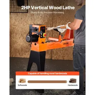 VEVOR Drechselbank, 2 PS, Drechselmaschine mit variabler Drehzahl von 0 bis 3200 U/min, Drehtischmaschine 457×1020 mm Werkbank, Drehbank, für mittlere bis große Holzbearbeitungsprojekte VEVOR Drechselbank, 2 PS, Drechselmaschine mit variabler Drehzahl von 0 bis 3200 U/min, Drehtischmaschine 457×1020 mm Werkbank, Drehbank, für mittlere bis große Holzbearbeitungsprojekte