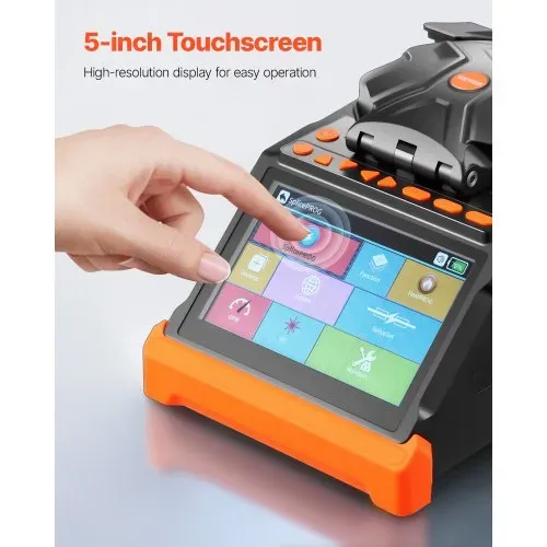 VEVOR Glasfaser Spleißgerät, 6 Motoren, Fusionsspleißgerät, Kern-/Mantelausrichtung, 6 s Spleißen, 13 s Aufheizen, Touchscreen, 3-in-1-Fusion Splicer, 7800 mAh Akku für SM MM DS NZDS – Bild 5
