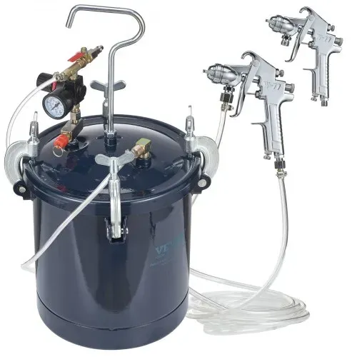 VEVOR Druckbehälter Farbbehälter Sprühfarbe Drucktopf 10 L Drucktank, 60 psi Lackierpistole Farbbehälter Φ 52 x 32 cm Spray Paint Pressure Pot Tank Paint Container Farbspritzpistolen Lacken, Flecken – Bild 8