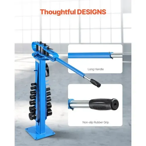VEVOR Rohrbieger, Rohrbiegegerät mit max. 50,8 mm Außendurchmesser & 14 Biegematrizen, 200° Rohrbiegewerkzeug für Kupfer-, Aluminium- & Eisenrohre, HVAC-, Klimaanlagen-, Kühlschrank- & Autoreparatur – Bild 4