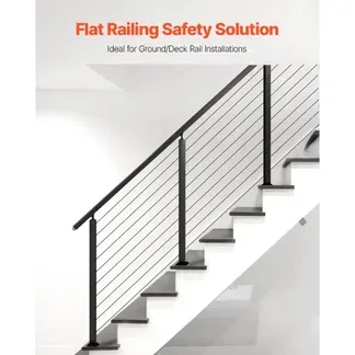 VEVOR Kabelgeländerpfosten, 914×50,8×50,8 mm, Geländerpfosten mit 30° vorgebohrten Löchern, SUS304 Edelstahl, gebogene Halterung, für Handlauf, Balustraden, Schwarz, 1JZLGZXHS914YIVIS001V0 VEVOR Kabelgeländerpfosten, 914×50,8×50,8 mm, Geländerpfosten mit 30° vorgebohrten Löchern, SUS304 Edelstahl, gebogene Halterung, für Handlauf, Balustraden, Schwarz, 1JZLGZXHS914YIVIS001V0