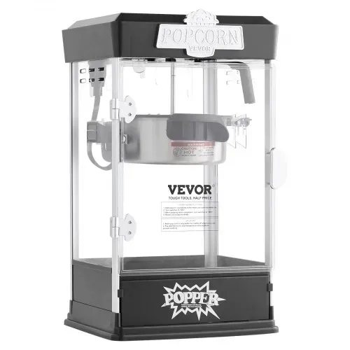 VEVOR Popcornmaschine Popcornautomat Popcorngerät 480 W Popcornmaschine, Popcorn Maker 4 oz Kessel für 1,5 Gal pro Ladung, Tisch-Popcornmaschine Popcorn Maschine inkl. 3 Schaufeln Kino-Stil Schwarz – Bild 10