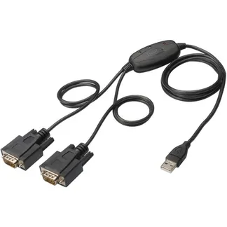 USB 2.0 Adapterkabel, USB-A Stecker > 2x Seriell RS232 Stecker USB 2.0 Adapterkabel, USB-A Stecker > 2x Seriell RS232 Stecker