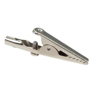 Krokodilklemme McPower, 51mm, unisoliert, mit Schraube Krokodilklemme McPower, 51mm, unisoliert, mit Schraube