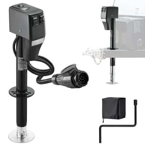VEVOR Elektrischer Anhängerheber 2268 kg, Elektro Stützfuß 230-686mm Hub, Wohnmobil-Anhängerstütze mit Kurbel, Schutzabdeckung & LED für Wohnwagen, Wohnmobile & Camper, 12 V DC mit Kabelbaum VEVOR Elektrischer Anhängerheber 2268 kg, Elektro Stützfuß 230-686mm Hub, Wohnmobil-Anhängerstütze mit Kurbel, Schutzabdeckung & LED für Wohnwagen, Wohnmobile & Camper, 12 V DC mit Kabelbaum