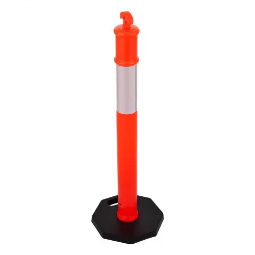 VEVOR Verkehrsleitpfosten Leitpfosten 6 Stk. (114 cm) mit beschwertem Sockel & Reflektorstreifen, robuste Leitpfosten für Baustellen, Parkplätze, Absperrpfosten zur Steuerung von Menschenmengen, rot – Bild 9