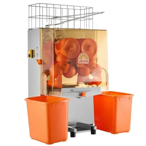 VEVOR Gewerbliche Orangenpresse Elektrische Zitruspresse 120 W Edelstahl, Saftpresse für bis zu 20 Orangen pro Minute, Entsafter für Zitronen Zitrusfrüchte mit 2 Schalen-Auffangbehältern (Kunststoff) – Bild 10