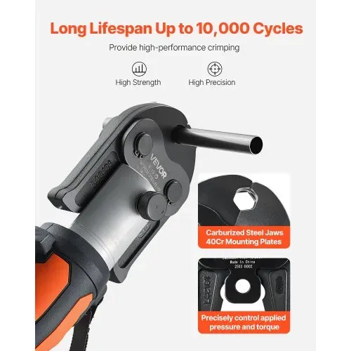VEVOR V15 Pressbacke, 15 mm Presszange für V-Typ Edelstahlrohre, Crimpbacken aus Stahl, kompatibel mit Standard-Presswerkzeugen, Heizungs-, Lüftungs- & Klimasysteme, Gasleitungen – Bild 3