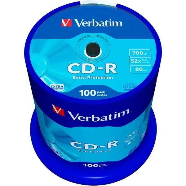 Verbatim CD-R Extra Protection 700 MB 52x 100 Stück(e) Verbatim CD-R Extra Protection 700 MB 52x 100 Stück(e)