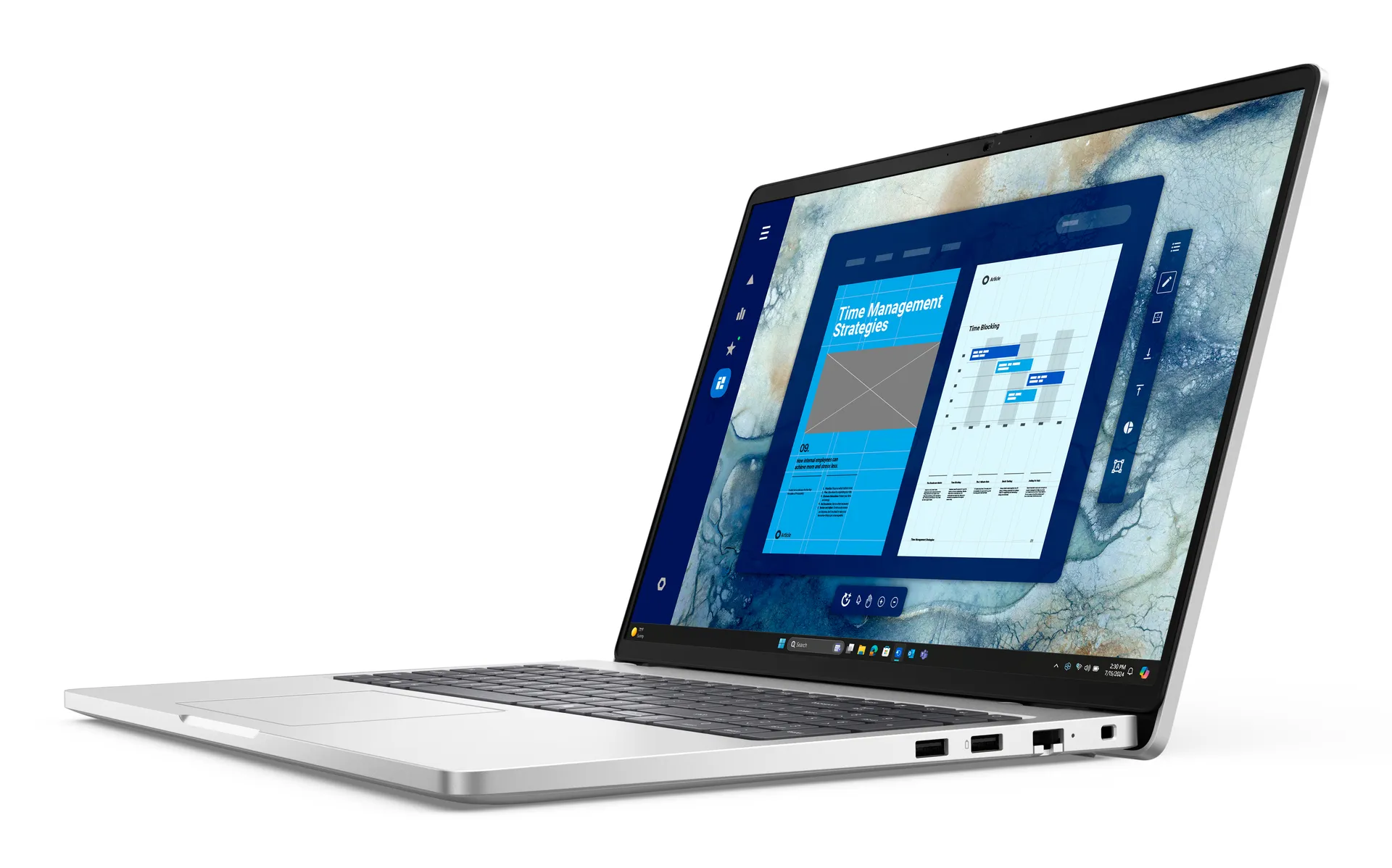 DELL Pro 16 PC16250 Intel Core Ultra 5 235U Laptop 40,6 cm (16") Full HD+ 16 GB DDR5-SDRAM 512 GB SSD Wi-Fi 6E (802.11ax) Windows 11 Pro Deutsch Platin, Silber – Bild 3