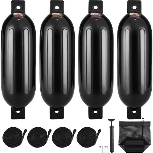 VEVOR Fender-Set 4 Aufblasbare Fenders 16,51 x 58,42 cm Bootsfender, Horizontale oder vertikale Montage, Stegfender Langfender mit 4 Nadeln & Seilen & AufbewahrungstascheHitzebeständig, UV-geschützt VEVOR Fender-Set 4 Aufblasbare Fenders 16,51 x 58,42 cm Bootsfender, Horizontale oder vertikale Montage, Stegfender Langfender mit 4 Nadeln & Seilen & AufbewahrungstascheHitzebeständig, UV-geschützt