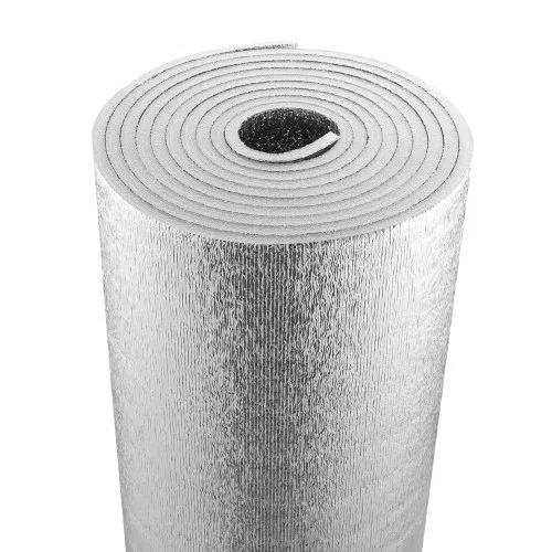 VEVOR Doppelt reflektierende Isolierrolle, Strahlungsbarriere mit Schaumstoffkern, 15,1 mm, 48 Zoll x 25 Fuß, doppelseitiges wärmereflektierendes Schild aus Aluminiumfolie und EPE-Schaum, Wärmedämmrolle für Fenster und Wohnmobildächer VEVOR Doppelt reflektierende Isolierrolle, Strahlungsbarriere mit Schaumstoffkern, 15,1 mm, 48 Zoll x 25 Fuß, doppelseitiges wärmereflektierendes Schild aus Aluminiumfolie und EPE-Schaum, Wärmedämmrolle für Fenster und Wohnmobildächer