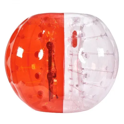 VEVOR Aufblasbarer Bump Ball Bumper Stoßball 1 Stk. 1,5 m x 1,2 m, Menschlicher Kollisionsball, PVC-Körperblasen-Bounce-Ball für Outdoor-Aktivitäten, Transparent + Rot Aufblasbar Bumper Ball – Bild 10