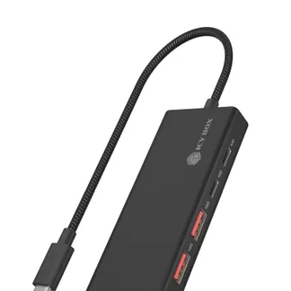 ICY BOX IB-HUB1436-CPD, USB 3.2 Gen 2 Hub, 1x Type-C® zu 2x Type-C® und 2x Type-A USB Anschlüssen 10 Gbit/S und Power Delivery bis zu 100 W, schwarz ICY BOX IB-HUB1436-CPD, USB 3.2 Gen 2 Hub, 1x Type-C® zu 2x Type-C® und 2x Type-A USB Anschlüssen 10 Gbit/S und Power Delivery bis zu 100 W, schwarz