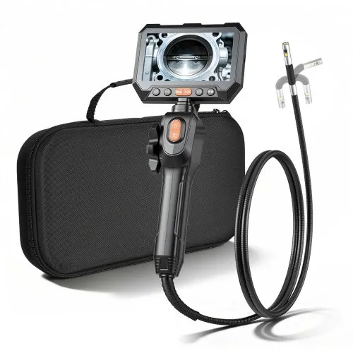 VEVOR Endoskopkamera mit Licht Drehbar, Inspektionskamera mit Zwei-Wege beweglichem Kopf, IP67 Wasserdichte Rohrkamera mit 5 Zoll Display 1,5 m Kabel 5000 mAh Akku, 6,2 mm Boreskopkamera für Auto Haus VEVOR Endoskopkamera mit Licht Drehbar, Inspektionskamera mit Zwei-Wege beweglichem Kopf, IP67 Wasserdichte Rohrkamera mit 5 Zoll Display 1,5 m Kabel 5000 mAh Akku, 6,2 mm Boreskopkamera für Auto Haus