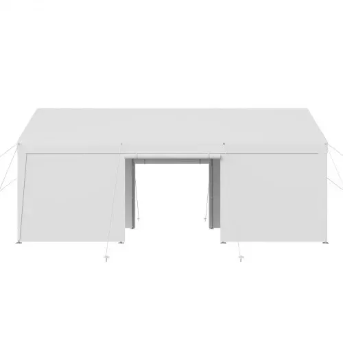 VEVOR Carport, 3,65x6,09x3,02 m Autoüberdachung, Zeltgarage mit abnehmbaren Seitenwänden & Tür, Autounterstand, UV-beständig und wasserabweisend, Ganzjahresschutz für Auto und Boot, weiß – Bild 10
