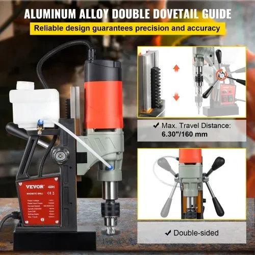 VEVOR 1200 W Magnetbohrer Magnetbohrmaschine 13000 N Elektrische Kernbohrmaschine Industrielle Bohrmaschine 580 RPM mit variabler Geschwindigkeit für alle Oberflächen und Heimwerkerarbeiten – Bild 2