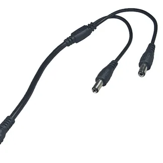 Anschluss-Verteiler für LED-Stripes 5,5/2,1mm 1x Kupplung > 2x Stecker Anschluss-Verteiler für LED-Stripes 5,5/2,1mm 1x Kupplung > 2x Stecker