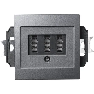 TAE-NFN-Anschlussdose McPower “Flair“ UP, anthrazit, 3x 6-polig TAE-NFN-Anschlussdose McPower “Flair“ UP, anthrazit, 3x 6-polig